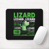 Grappige Weirdcore Dier Vrouwen Mannen Hagedis Liz Muismat (Met muis)
