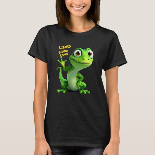 Grappige Weirdcore Hagedis Hagedis Hagedis Meme Di T-shirt (Voorkant)