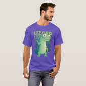 Grappige Weirdcore Hagedis Meme Derpy Reptiel Dier T-shirt (Voorkant volledig)