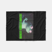Grappige Weirdcore Lizard Lizard Meme Animal W Fleece Deken (Voorkant (Horizontaal))
