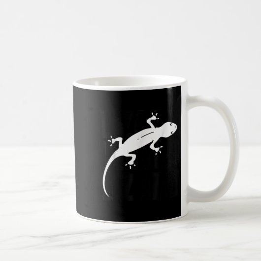 Grappige Weirdcore Lizard Lizard Meme Animal W Koffiemok (Rechts)