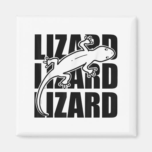 Grappige Weirdcore Lizard Lizard Meme Animal W Magneet (Voorkant)