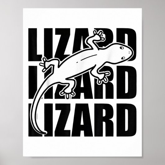 Grappige Weirdcore Lizard Lizard Meme Animal W Poster (Voorkant)