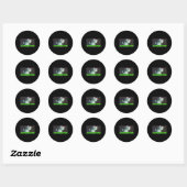 Grappige Weirdcore Lizard Lizard Meme Animal W Ronde Sticker (Vel)