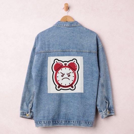 Grappige wekker Doodle | Nog 5 minuten alstublieft Denim Jacket (Hangar)