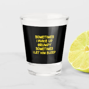 Grappige Wekker Humor Chagrijnige Ochtenden voor H Shot Glas