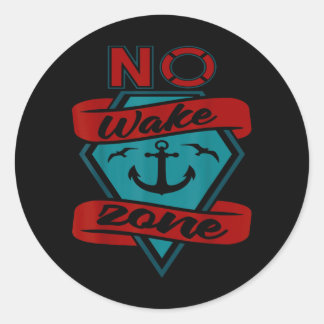 Grappige Wekzone Noviteit Nautilus Varend Nieuw Ca Ronde Sticker