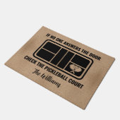 Grappige Welkom Pickleball Lovers voor Home Custom Deurmat (Schuin)