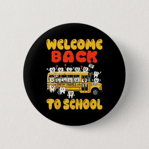 Grappige Welkom Terug naar School Eerste Dag Schat Ronde Button 5,7 Cm