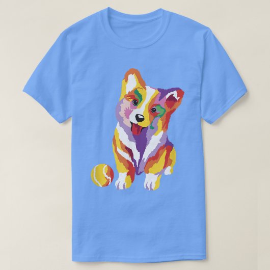 Grappige Welshe Corgi Pembroke-hondenschets Hond M T-shirt (Design voorkant)