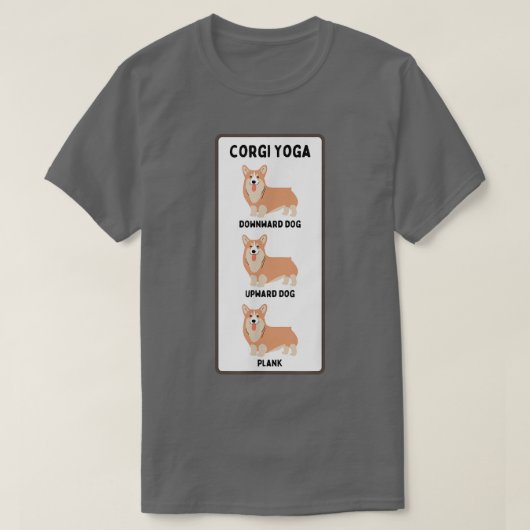 Grappige Welshe Corgi Yoga Dwaze Huisdier Eigenaar T-shirt (Design voorkant)