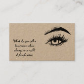 Grappige wenkbrauwen en wimpers Kraft Visitekaartje (Voorkant)
