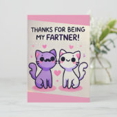 Grappige Wenskaart "Bedankt dat je mijn Partner in Feestdagenkaart (Staand voorkant)