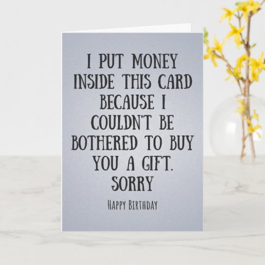 Grappige wenskaart kaart (Gele Bloem)