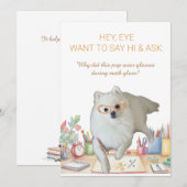 Grappige wenskaart met puns over een pup feestdagenkaart (Voorkant / Achterkant)