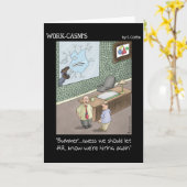 Grappige Wenskaarten: we zijn aan het huren Kaart (Gele Bloem)