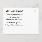 Grappige "We're Moving" Cat Nieuwe Adres Aankondig Aankondigingskaart (Achterkant)