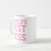 Grappige wereld beste baas koffiemok (Voorkant links)