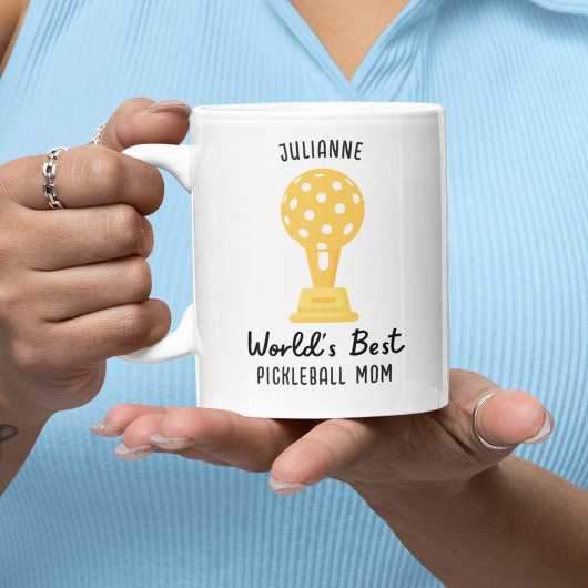 Grappige Wereld Beste Pickleball Moeder Gift, Cust Koffiemok