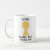 Grappige Wereld Beste Pickleball Moeder Gift, Cust Koffiemok (Links)