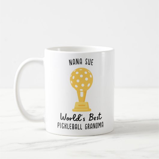 Grappige Wereld Beste Pickleball Oma Gift, Custom Koffiemok (Links)
