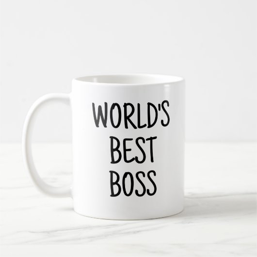 Grappige werelden beste baas koffiemok (Links)