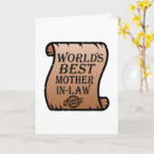Grappige werelden Beste moeder-in-law Certificaat Kaart (Gele Bloem)