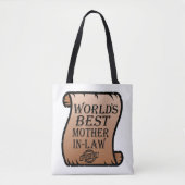Grappige werelden Beste moeder-in-law Certificaat Tote Bag (Voorkant)