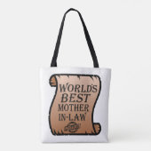 Grappige werelden Beste moeder-in-law Certificaat Tote Bag (Achterkant)