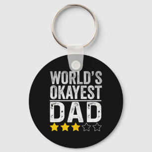 Grappige werelden Okayest Dad Vaderdag voor mannen Sleutelhanger