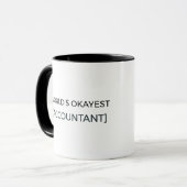 Grappige Werelden Oké Accountant Aangepaste Naam Mok (Voorkant links)