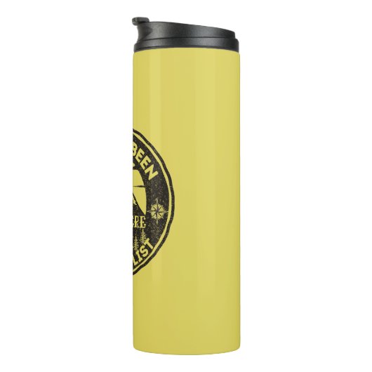 grappige wereldreiziger die ik niet overal ben gew thermosbeker (Geroteerd rechts)