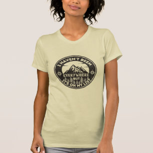 grappige wereldreiziger ik ben niet overal geweest t-shirt