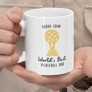Grappige Wereld's Beste Pickleball Papa Gift, Cust Koffiemok