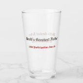 Grappige 'Werelds Beste Vader' Deelnemersprijs  Glas (Voorkant)