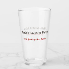 Grappige 'Werelds Beste Vader' Deelnemersprijs Glas