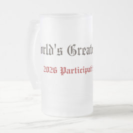 Grappige 'Werelds Beste Vader' Deelnemersprijs  Matglas Bierpul