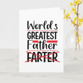 Grappige werelds beste vader kaart (Gele Bloem)