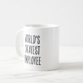 Grappige Werelds Okayste Werknemer Koffiemok (Voorkant links)