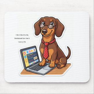 Grappige Werk Harde Dachshund Aangepaste Mok Muismat