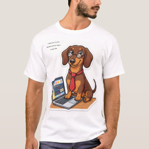 Grappige Werk Harde Dachshund Aangepaste Mok T-shirt