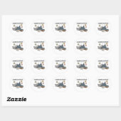 Grappige Werk Meme Over Deadline Ronde Sticker (Vel)