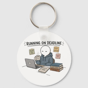 Grappige Werk Meme Over Op Deadline Rennen Sleutelhanger