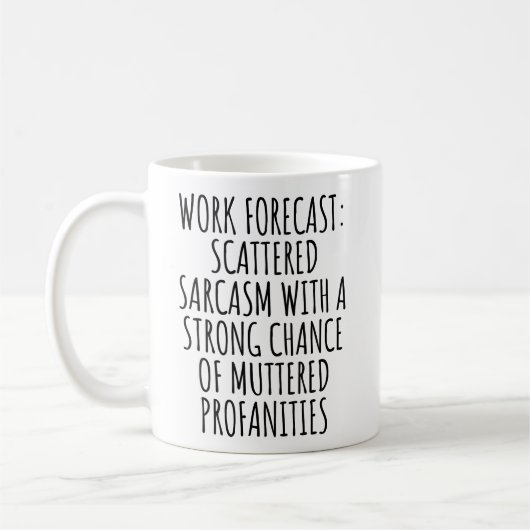 Grappige Werk Mok Sarcasme Collega Cadeau (Links)