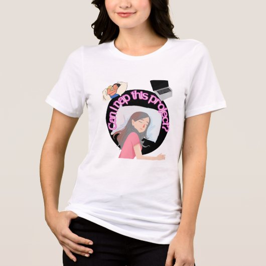 Grappige Werk T-shirt – Kan ik dit Project Even Sl (Voorkant)