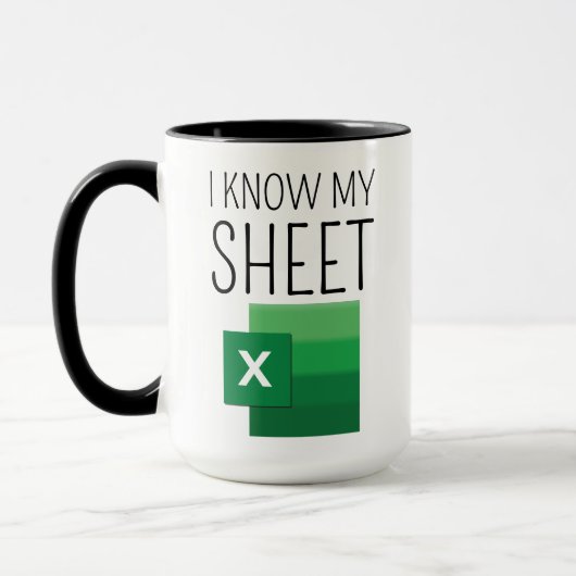 Grappige Werkcollega Spreadsheet Cadeau Koffiemok, Mok (Links)