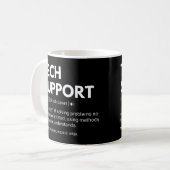 Grappige werkdefinitie voor technische ondersteuni koffiemok (Voorkant links)