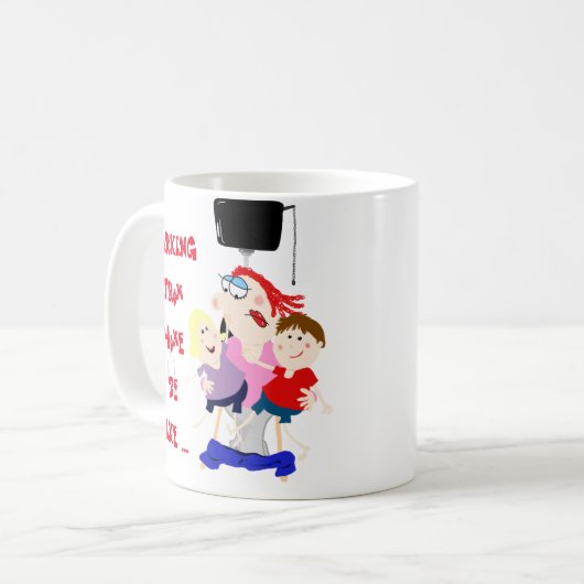 Grappige werkende moeder mok (Voorkant links)