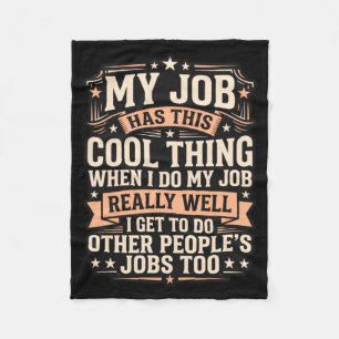 Grappige werknemer sarcasme multitasking werkplek fleece deken