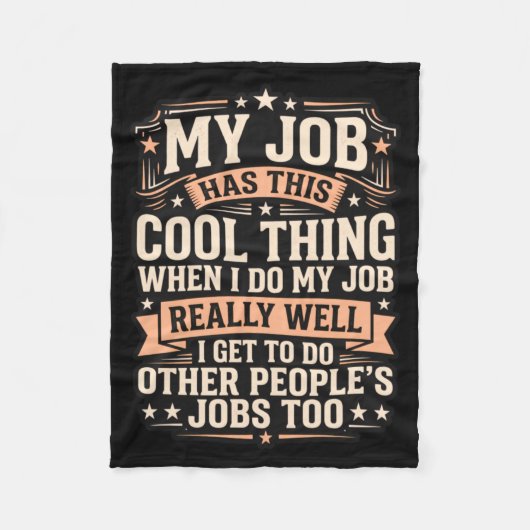 Grappige werknemer sarcasme multitasking werkplek fleece deken (Voorkant)